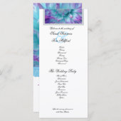 青と紫ダリアレースアクセント結婚式 プログラム (正面/裏面)