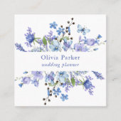 青と紫 | フローラ スクエア名刺 (正面)