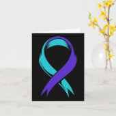 青と紫 姪の自殺防止のための喪失 カード (黄色い花)