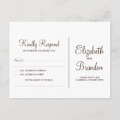 青と緑かわいいラブバードウェディングRSVPポストカード インビテーションポストカード (裏面)