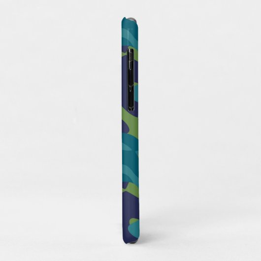 青と緑とターコイズブルーのカモフラージュ抽象画 Case-Mate iPhoneケース (裏面/左)
