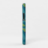青と緑とターコイズブルーのカモフラージュ抽象画 Case-Mate iPhoneケース (裏面/右)