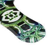 青と緑とメタリックの形状の澄ん混合 カッティングボード (角)