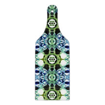 青と緑とメタリックの形状の澄ん混合