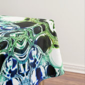 青と緑とメタリックの形状の澄ん混合 テーブルクロス (インサイチュ)