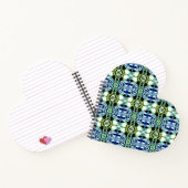 青と緑とメタリックの形状の澄ん混合 ノートブック (内部)