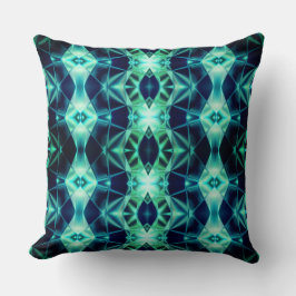 青と緑のアクリルレポート、ネオンミラー形状 クッション