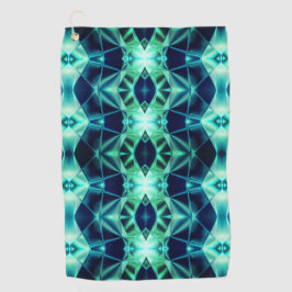 青と緑のアクリルレポート、ネオンミラー形状 ゴルフタオル