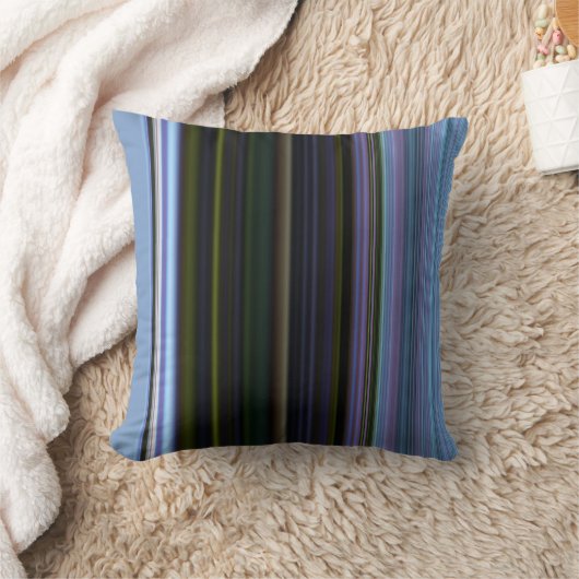 青と緑のアメリカストライプのモジョ枕 クッション (ブランケット)