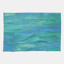 青と緑のアーストーン  キッチンタオル