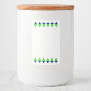 青と緑のアートデコ要素 フードラベル