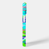 青と緑のアーポップ・アートのト Case-Mate iPhoneケース (裏面 / 右)