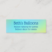 青と緑のカスタマイズグラデーション可能 スキニー名刺 (正面)