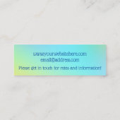 青と緑のカスタマイズグラデーション可能 スキニー名刺 (裏面)