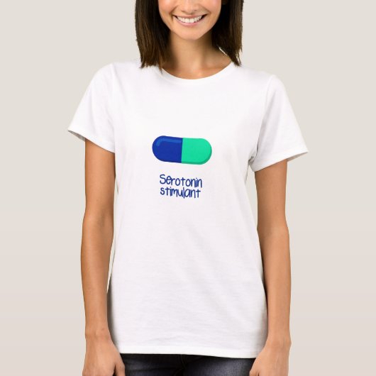青と緑のカプセル Tシャツ (正面)