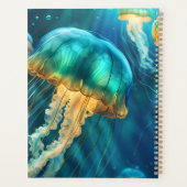 青と緑のクラゲ プランナー手帳 (裏面)