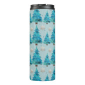 青と緑のクリスマスツリーの色合い タンブラー (裏面)