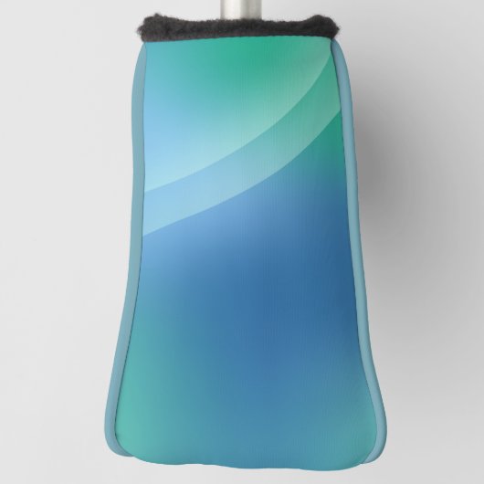 青と緑のグラデーションのパターゴルフヘッドカバー ゴルフヘッドカバー (回転90)