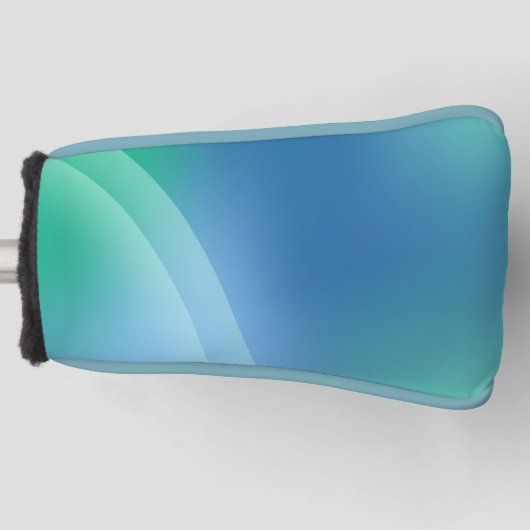 青と緑のグラデーションのパターゴルフヘッドカバー ゴルフヘッドカバー (正面)