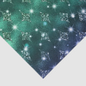 青と緑のグラデーショングリッター天体 薄葉紙 (詳細)