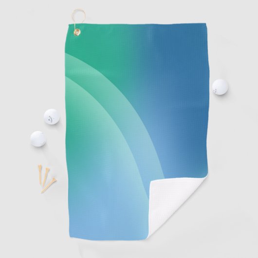 青と緑のグラデーションゴルフタオル ゴルフタオル (インサイチュ)