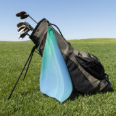 青と緑のグラデーションゴルフタオル ゴルフタオル (グリーン)