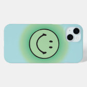 青と緑のグラデーション笑顔 Case-Mate iPhoneケース (裏面 (横))