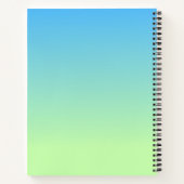 青と緑のグラデーション ノートブック (裏面)