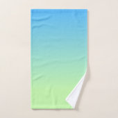 青と緑のグラデーション バスタオルセット (ハンドタオル)