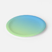 青と緑のグラデーション ペーパープレート (アングル)