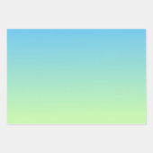 青と緑のグラデーション ラッピングペーパーシート (正面3)