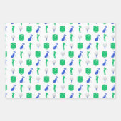 青と緑のゴルフアイコン ラッピングペーパーシート (正面)