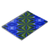 青と緑のシェイプ抽象芸術アートノートブック ノートブック (左側)