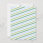 青と緑のシンプルモダンなお礼 サンキューカード (裏面)