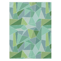 青と緑のシーガラスのテーブルクロス