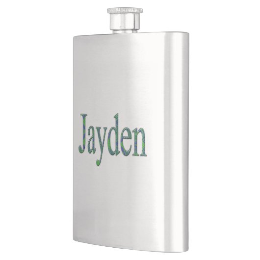 青と緑のジェイデンの名前，スキットル フラスク (左)