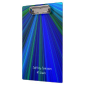 青と緑のスターバスト、#1コーチ、最高の先生 クリップボード (左)