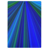 青と緑のスターバスト、#1コーチ、最高の先生 クリップボード (裏面)