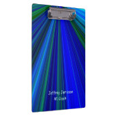 青と緑のスターバスト、#1コーチ、最高の先生 クリップボード (右)