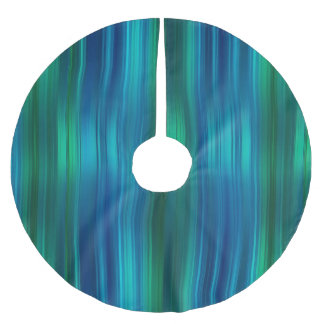 青と緑のストライプのツリースカート ブラッシュドポリエステルツリースカート