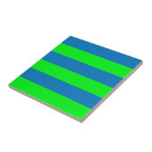 青と緑のストライプデザイン タイル (側面)