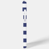 青と緑のストライプモノグラム Case-Mate iPhoneケース (裏面 / 左)