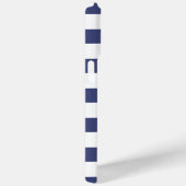 青と緑のストライプモノグラム Case-Mate iPhoneケース (裏面 / 右)