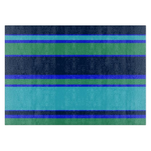 青と緑のストライプ カッティングボード (正面)