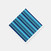 青と緑のストライプ スタンダードカクテルナプキン (角)