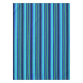 青と緑のストライプ テーブルクロス (正面)