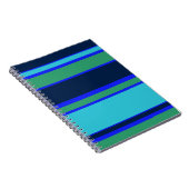 青と緑のストライプ ノートブック (右側)