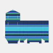 青と緑のストライプ フェイバーボックス (折り畳みなし)