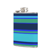 青と緑のストライプ フラスク (左)