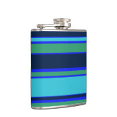 青と緑のストライプ フラスク (右)